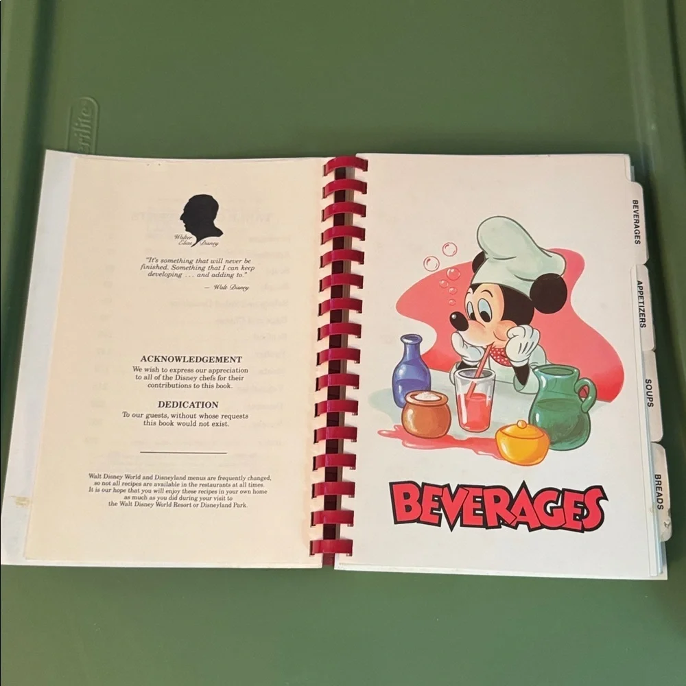 Vintage “Cooking with Mickey Around our World” Walt Disney World Cookbook